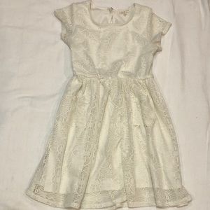 Copper Key White Lace Girls Dress Sz L